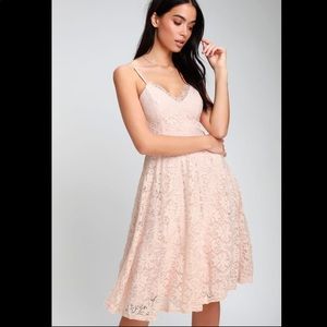 Pink lace dress